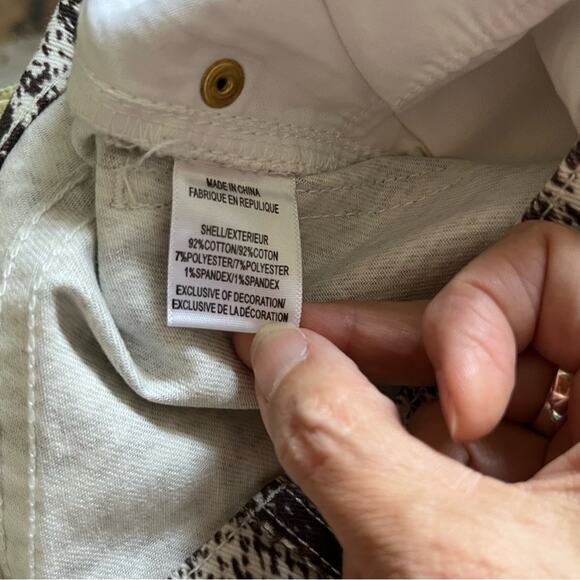 Haute Hippie Embellished Ombre Snakeprint Skinny Crop Jeans Size 26 - Picture 7 of 7